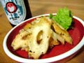 ちくわぶもスライスしてオリーブオイルで焼くとおつまみになります